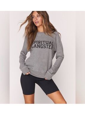 Spiritual Gangster Gray Logo Crewneck Sweatshirt